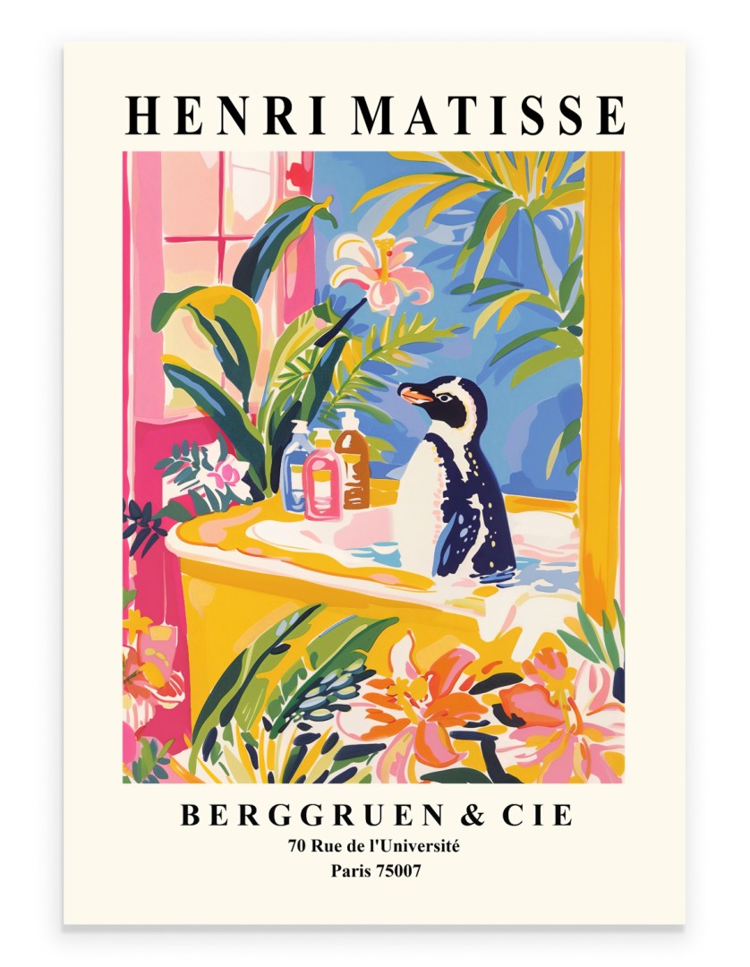 Pingouin dans une baignoire - Affiche Matisse